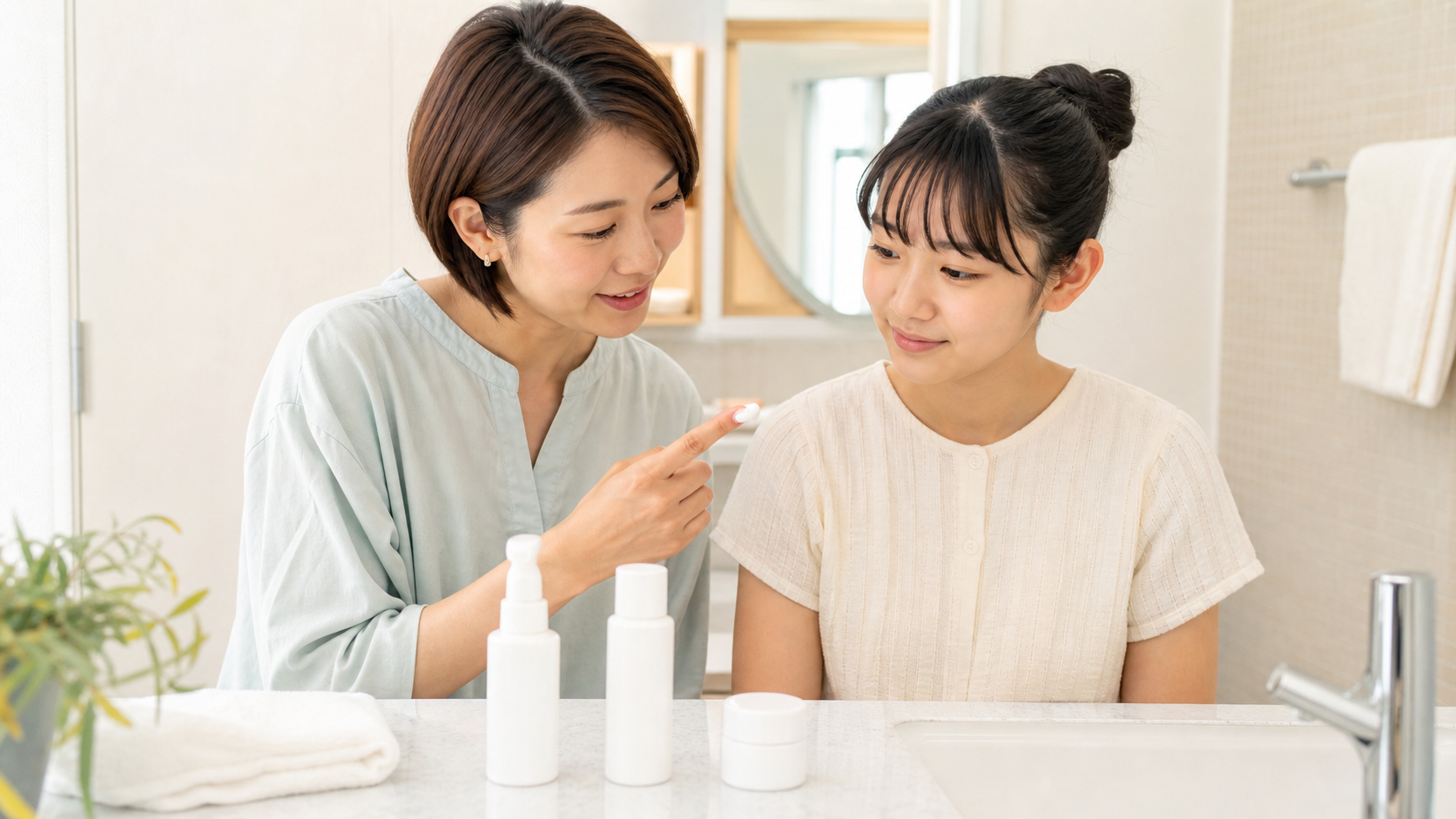 プロアクティブの正しい使い方と順番を親子で確認するイメージ